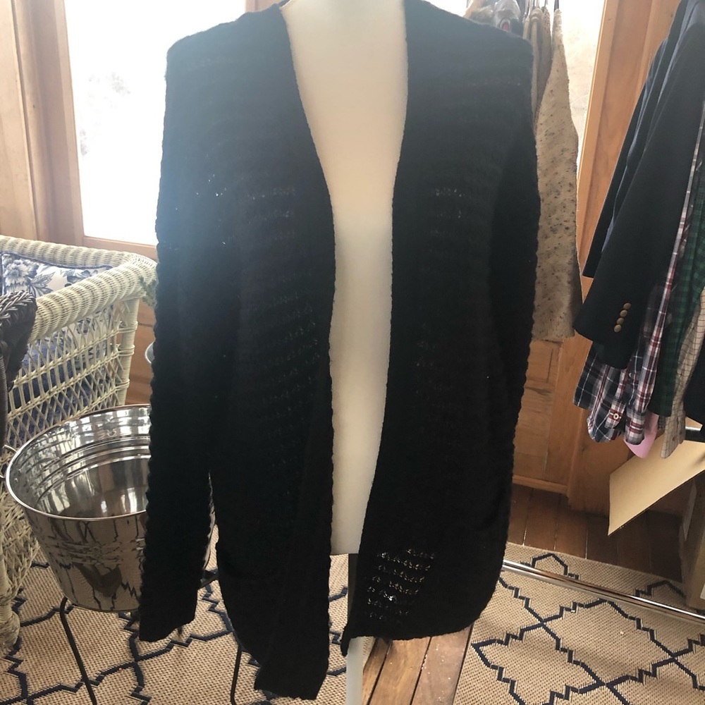 Comfy black sweater cardigan